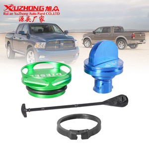 Tapa de Combustible de Aluminio Xuzhong de 13-18 mm para Dodge Ram Diesel, Repuesto Verde Azul, Paquete de Dos - Product Image 1