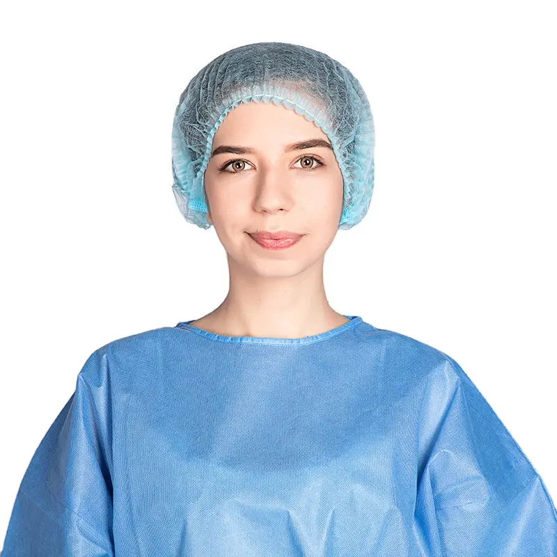 Clip médico desechable Mob Bouffant Cap Procesamiento de alimentos Gorro para el cabello