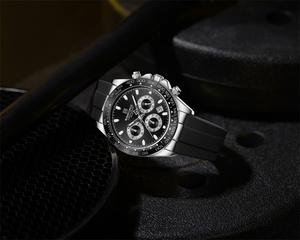 NAVI FORCE <span class=keywords><strong>SBB</strong></span> Luxus-Quarzuhr mit großem Zifferblatt für Herren Silikon wasserdichte leuchtende Sport-Armbanduhr Kleine Drei-Nadeln - Product Image 4