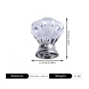 Poignée de porte, de tiroir et de meuble minimaliste, style Euro moderne, pour chambre, commode, cuisine, mobilier, design diamant, service professionnel - Product Image 6