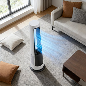 Ventilatore Purificatore d'Aria Oscillante Senza Pale a 70 Gradi con Filtro H13 e Timer 12 Ore per Casa e Ufficio, Produttore Certificato BSCI - Product Image 4