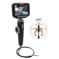 Scanner OBD2 QBH, endoscope industriel IPS 5 pouces, scope à fibre optique pour mécaniciens automobiles, boroscope articulé bidirectionnel de 0,193 pouce