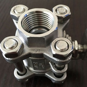 Vanne à bille à filetage 316 acier inoxydable Cf8m 1000wog 1 pouce 2 pouce 3 pièces soudage bout à bout vanne à bille à commande manuelle - Product Image 5