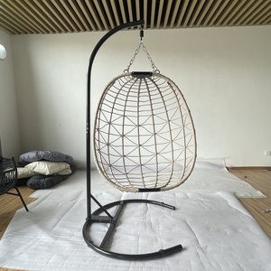 Ghế Treo Trứng Gấp Gọn Đồ Nội Thất Sân Vườn Khung Thép Kết Cấu <span class=keywords><strong>KD</strong></span> Ghế Mây Ngoài Trời Ghế Ngồi Hiên Bằng Liễu Gai Hiện Đại - Product Image 5