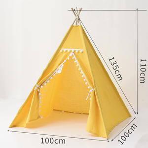 Tente noire de jeu intérieure en coton, tente en toile pour enfants <span class=keywords><strong>tipi</strong></span>, de haute qualité, vente en gros - Product Image 6