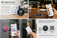 Disco NFC ISO14443A de Epoxi de 30 mm con Impresión Personalizada para Compartir Tarjetas de Visita en Redes Sociales