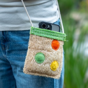 Funda para iPhone de Material de Lufa Natural Ecológica, Color Personalizable, Cosida a Mano, Transpirable, Estilo Ins - Product Image 2