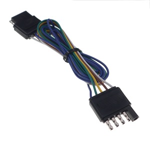 Connecteur de remorque américain à 5 broches, câble d'extension, adaptateur pour camping-car, connexion de feux arrière, 48 pouces, cuivre PVC - Product Image 1