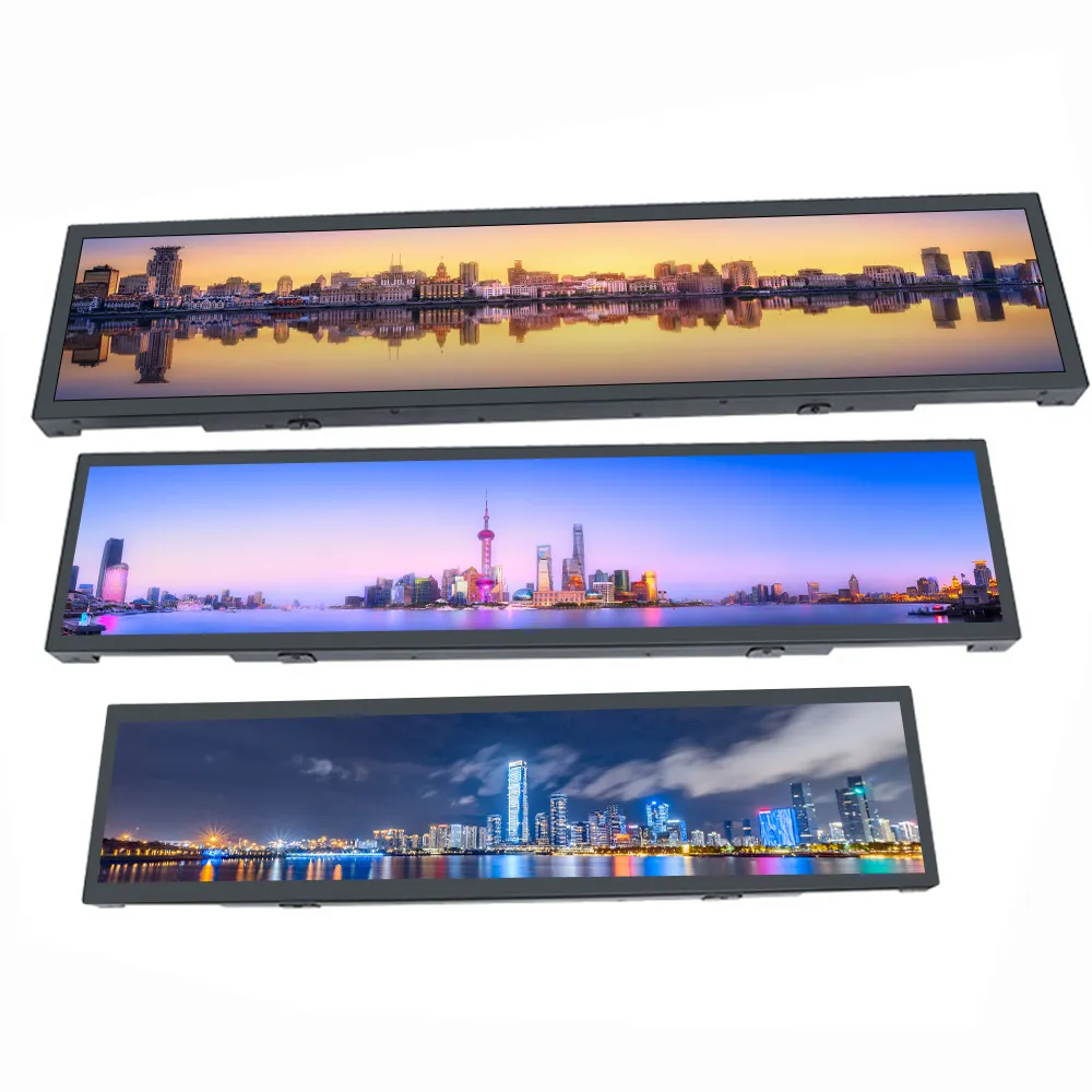 49.5 inch lcd display picture high brightness strip stretched bar led screen