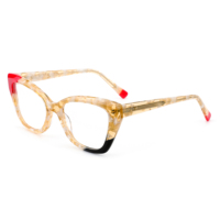 Lunettes de vue unisexe vintage chat, montures de lunettes carrées noires à la mode, vente en gros de montures de lunettes en acétate 2025