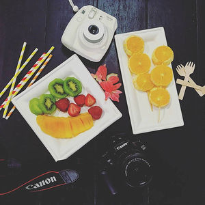 Toptan gıda servis tabağı kare Bagasse kağıt plaka 9 inç Bagasse dikdörtgen plaka - Product Image 6