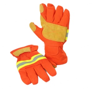 Guantes y Trajes Impermeables de Cuero Vacuno Nomex con Aramida, Resistentes al Fuego, para Operaciones de Rescate de Bomberos - Product Image 1