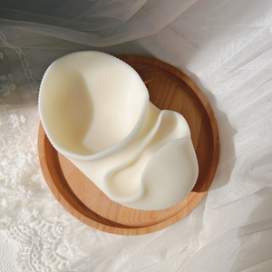 Moules à bougies en silicone géométriques ondulés et striés, moules à bougies sculpturales uniques à nervures, décoration d'intérieur - Product Image 4