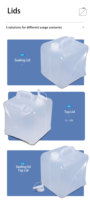 Impression personnalisée boisson réutilisable 5L 10L 15L 20l sac d'eau souple pliable conteneur de liquide sac à eau de camping en plein air