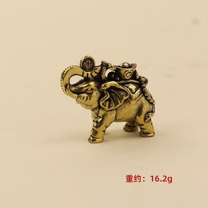 Elefante de Latón para Atraer la Riqueza, Decoración Artesanal para Sala de Estar, Entrada u Oficina, 1 Pieza - Product Image 5