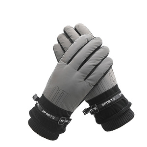 Gants de ski en coton Oxford doublés de polaire, compatibles avec les écrans tactiles, pour hommes et femmes, sports d'hiver - Product Image 3