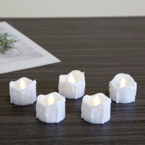 Lumière chaude <span class=keywords><strong>LED</strong></span> en forme de pilier romantique de la Saint-Valentin avec bougies <span class=keywords><strong>LED</strong></span> scintillantes réalistes avec <span class=keywords><strong>flamme</strong></span> mobile avec batterie - Product Image 1