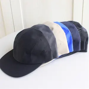 Boş kamp şapkası düşük profilli naylon 5 panel kamp şapkası