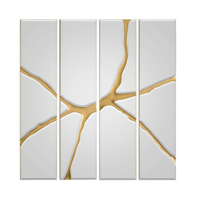 Gương Trang Trí Phòng Khách Chất Lượng Cao Mới Nhất Gương Treo Tường 4 Chiếc Sang Trọng Thiết Kế Độc Đáo Màu Vàng Kim Cho Gia Đình Khách Sạn - Product Image 5