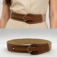 Ceinture élastique tressée confortable pour femmes, nouveau style, vente en gros, idéale pour robes et jeans