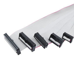 Conector IDC de 6, 8, 10, 12, 14, 16, 20, 24, 26, 30, 34, 40, 50, 60, 64 pines con paso de 2.54 mm, conjunto de cable plano gris, cable plano IDC - Product Image 1