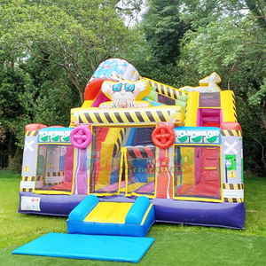 Castillo inflable gigante para fiestas infantiles al aire libre con tobogán, combo de juegos inflables con temática de científico loco. - Product Image 5