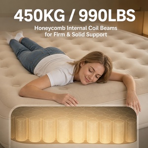 <b>Inflatable</b> Bed Built-in Pump One-button Inflation Portable air <b>Mattress</b> Suitable for Home Use As a Double Floor Bed or Spare Bed - Product Image 4