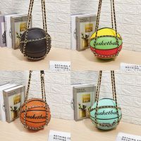 Sacs à main en cuir PU à forme ronde pour femmes, sacs à main noirs, panier ball, bourse pour dames, basket-ball, nouvelle collection