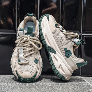 Zapatos Casuales de Hombre con Plataforma y Bloques de Color, Estilo Moderno y Versátil para Principios de Otoño, Cómodos y con Punta Redonda - Product Image 4