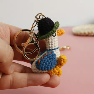 <strong>Toy</strong> Pendant <strong>Keychain</strong> for Backpacks Charm Bag Couple Gifts Crochet <strong>Duck</strong> <strong>Keychain</strong> Woven Handmade Cute <strong>Plush</strong> Animal Key Chain - Product Image 4