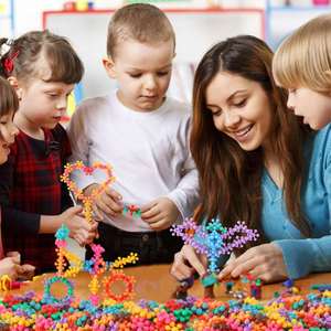 200 Pièces Blocs de Construction Jouets STEM pour Enfants Ensembles de Disques Éducatifs en Plastique Solide Emboîtables pour Garçons et Filles d'âge préscolaire de 3 ans et plus - Product Image 2