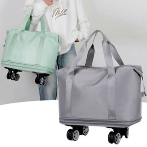 BSCI Factory Large Capacity Universal <b>Wheels</b> Travel <b>bag</b> Student Outdoor Storage <b>Bag</b> Waterproof Dry and Wet Separation - Product Image 1