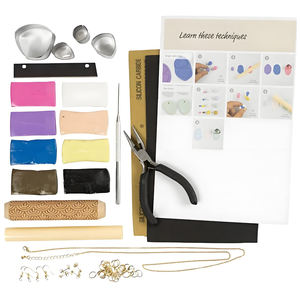 <span class=keywords><strong>Kit</strong></span> d'artisanat de démarrage <span class=keywords><strong>Kit</strong></span> de <span class=keywords><strong>fabrication</strong></span> de boucles d'oreilles en argile polymère pour <span class=keywords><strong>bijoux</strong></span> en métal Cadeaux d'artisanat d'art pour adolescentes et adultes - Product Image 2