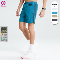 Shorts de course respirants en maille à séchage rapide pour hommes, grande taille, couleur unie, avec logo personnalisé, pour marathon et fitness en extérieur