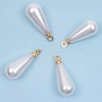 Bijoux à bricoler soi-même faits à la main accessoires de fabrication blanc goutte d'eau forme Imitation perle pendentif breloque