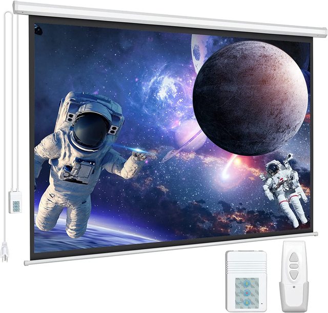120 Inch 16:9 Format Wired Control Motorized Drop Down/ Automatic Electronic Projector Projection Screen