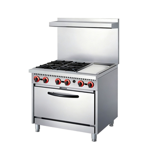 موقد غاز صناعي تجاري من الفولاذ المقاوم للصدأ بتصميم أمريكي شمالي، 4/6/10 شعلات، يعمل بالغاز الطبيعي أو غاز البترول المسال - Product Image 4