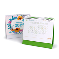 Calendrier de bureau au design nouveau, personnalisé, imprimé, à spirale, décoration de bureau, calendrier de bureau