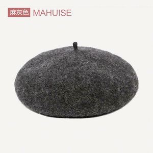 Béret en Laine 100% Personnalisé avec Logo Brodé, Couleurs Unies, Vente en Gros, Pas Cher, pour Plage, Sports, Fête, Ski, Femme Adulte, Faible MOQ - Product Image 4