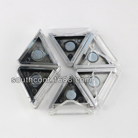 Plateau d'ombre à paupières magnétique pliable quatre couleurs 4.5g boîte d'ombre à paupières transparente à rabat triangulaire emballage remplaçable