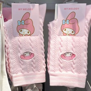 Calcetines de media pantorrilla My Melody para mujer, color rosa, estilo anime, transpirables, para verano - Product Image 1