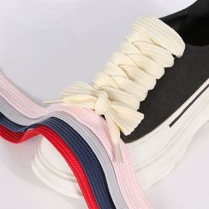 Lacets plats en coton et polyester colorés de 22 m, larges de 2,2 cm, pour baskets et chaussures décontractées – Vente en gros - Product Image 2
