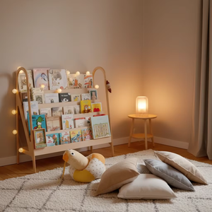 Étagère à livres en bois pour enfants, étagère de rangement mobile à plusieurs niveaux, étagère sur pied pour le salon, rangement de livres d'images - Product Image 3