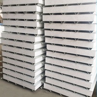 Panneau sandwich isolant thermique en acier ondulé avec âme en EPS, certifié CE, pour entrepôt, en stock, à faible coût