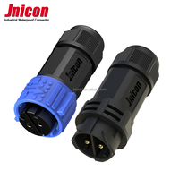 Connecteur de câble en plastique étanche Jnicon M25 Assembly étanche IP67 électrique 2 3 5 6 8 12 17 18 20 22 broches alimentation et signal