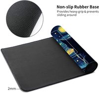 Tapis de bureau rectangulaire en caoutchouc sur mesure, grand format, antidérapant, imperméable, tapis de souris de jeu topographique