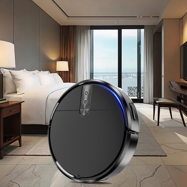Fully Automatic Smart Robot Vacuum Mop Combo Gyroscope Li-Ion Battery Wet/Dry Floor Cleaning Mobile App-Controlled Plastic