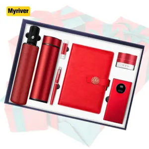 Myriver Premium Set Luxe Roestvrijstalen Mok Paraplu Geschenkset Souvenirartikelen Promotionele Producten Ideeën Cadeau Notebook Set