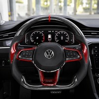 Volant sport personnalisé à 3 branches en fibre de carbone pour l'approvisionnement transfrontalier – Pièces de mise à niveau intérieure pour voiture Magotan