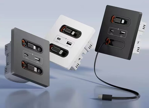 ปลั๊กติดผนังอเนกประสงค์ สายเคเบิลแบบยืดหดได้ ช่องเสียบชาร์จเร็ว PD - Product Image 3